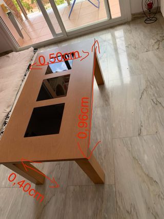 Mesa de centro + mueble recibidor con espejo