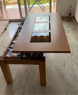 Mesa de centro + mueble recibidor con espejo