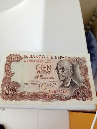 Billete 100 Pesetas España 1970
