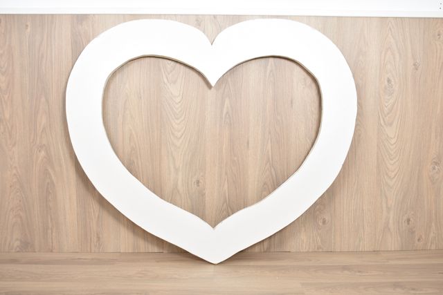 Marco Corazón Blanco Decoración