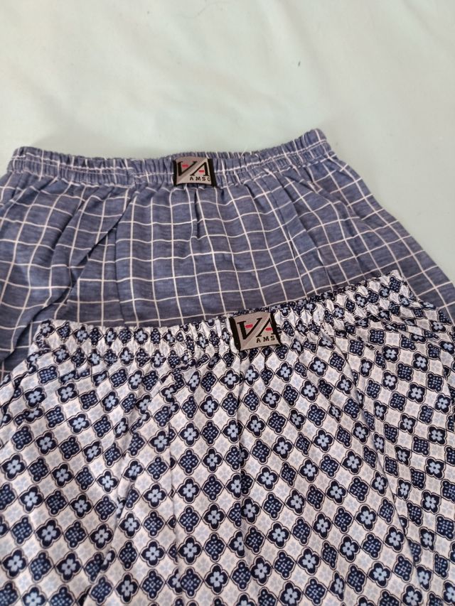 4 Calzoncillos AMS niño  algodón 100% Azul y Blanc