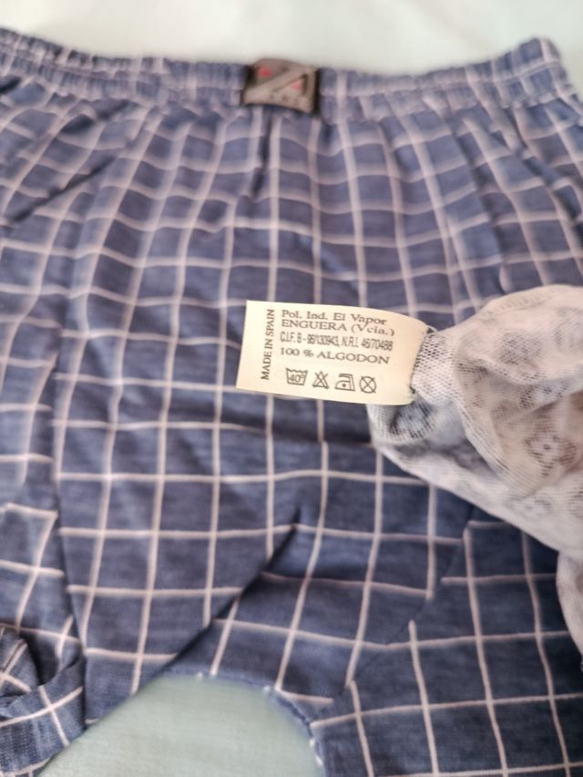 4 Calzoncillos AMS niño  algodón 100% Azul y Blanc