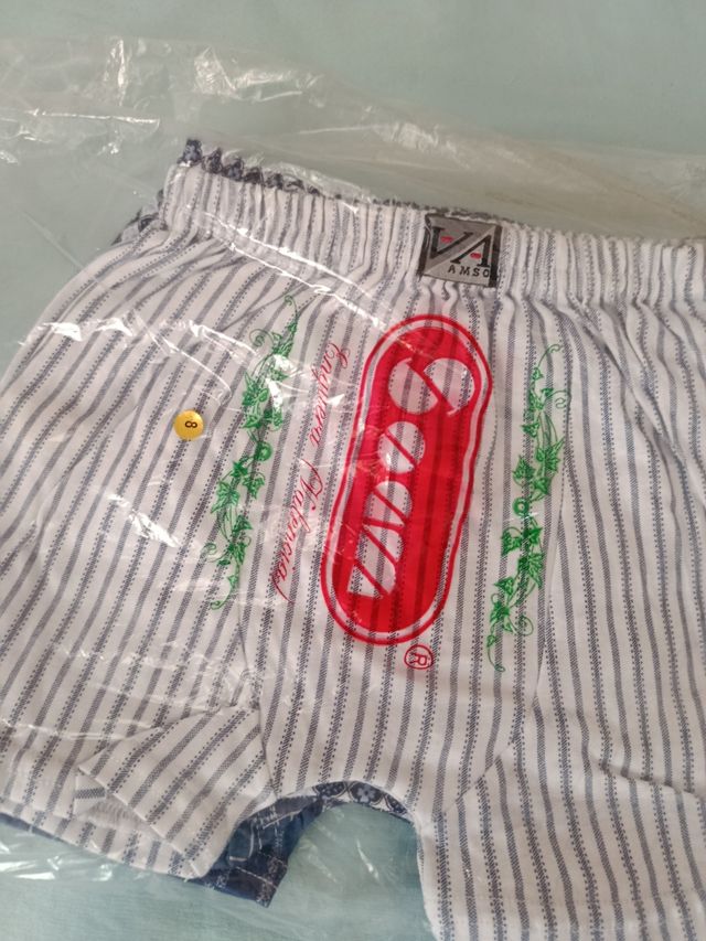 4 Calzoncillos AMS niño  algodón 100% Azul y Blanc