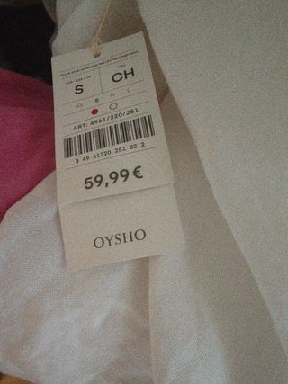 Vestido OYSHO blanco verano