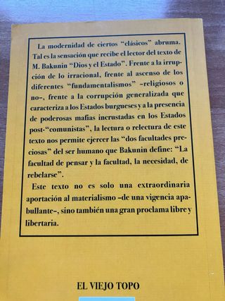 Mijaíl Bakunin. Dios y el Estado.
Nuevo