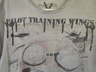 T-shirt Sunday grigio - Pilot Training Wings