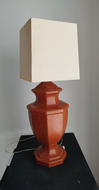Lámpara cerámica marrón 80 cm