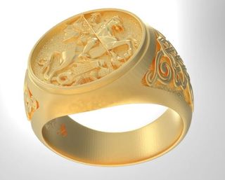 Anillos lujo resina: oro y plata