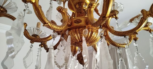 Araña antigua dorada - negociable