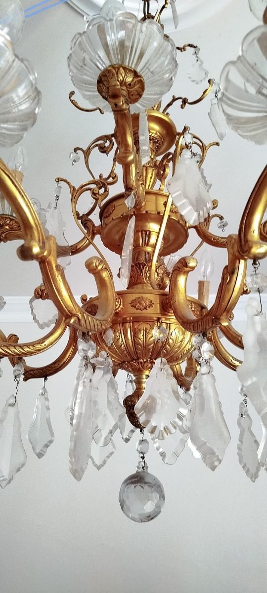 Araña antigua dorada - negociable