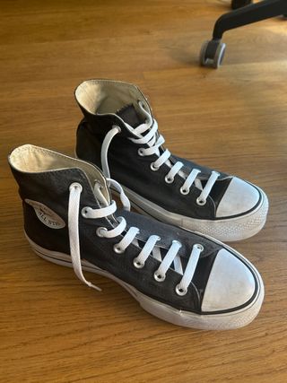 Converse negras plataforma