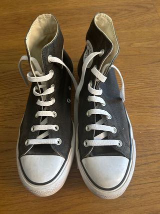 Converse negras plataforma