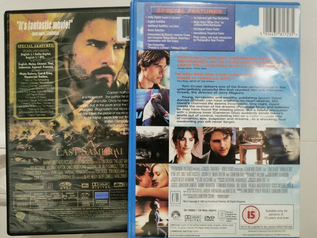 DVDs Tom Cruise: Vanilla Sky & Last Samurai