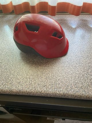 Casco bici niño rojo