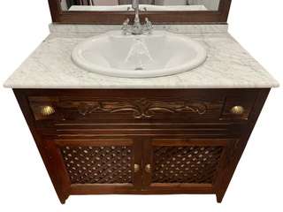 Mueble baño antiguo + espejo
