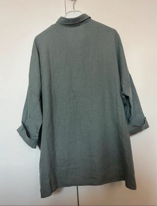 Camicia Rosso35 lino verde oliva