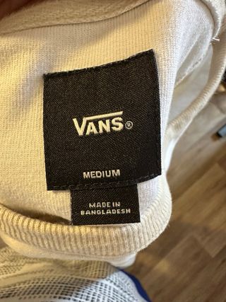 Sudadera Vans M beige rayas