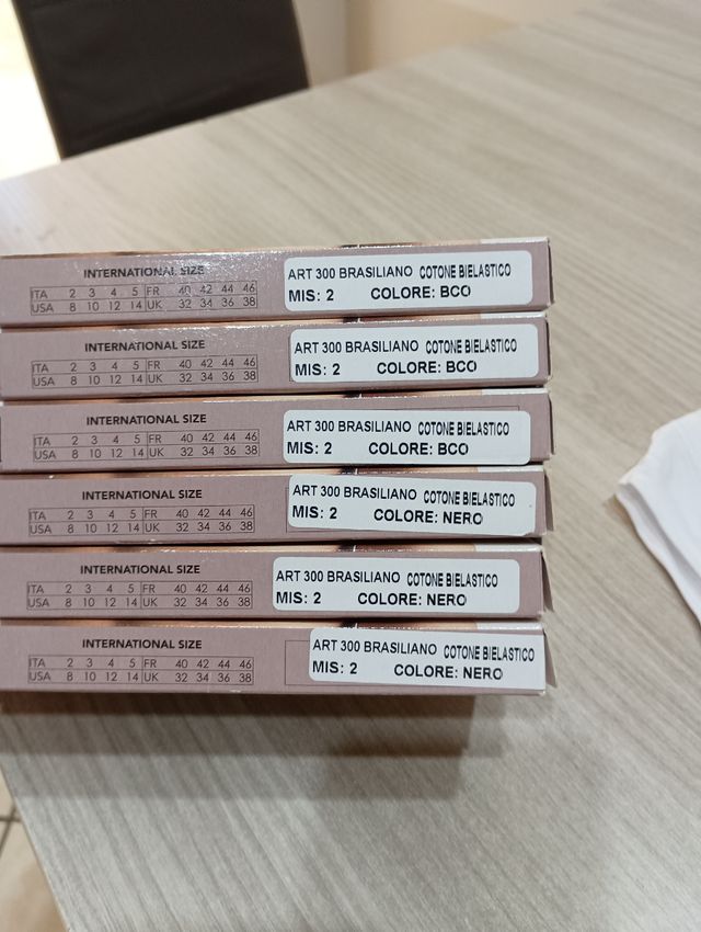 6 Slip Moxiel brasiliana nero tg S