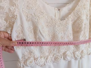 Vestido novia blanco encaje