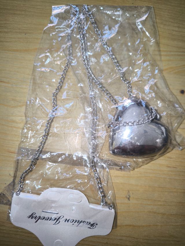 Collar corazón plata