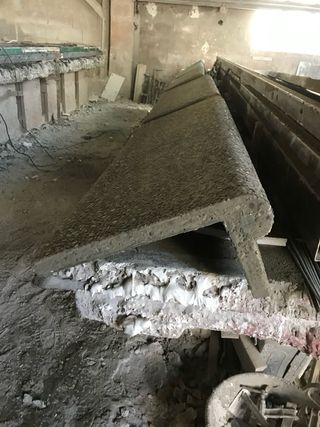 Peldaños de terrazo a medida