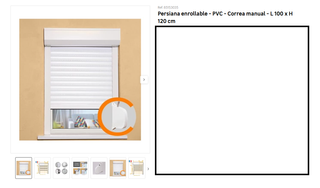 Persiana enrollable PVC 100x120cm