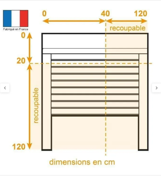 Persiana enrollable PVC 100x120cm