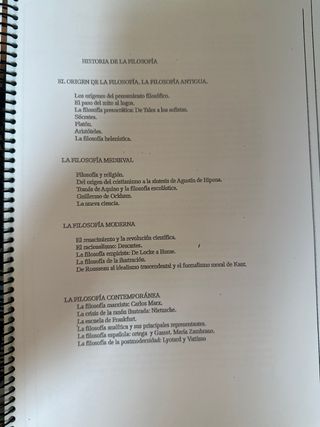 Historia de la Filosofía 2° BACHILLER