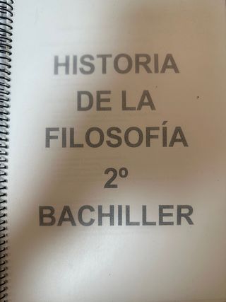 Historia de la Filosofía 2° BACHILLER