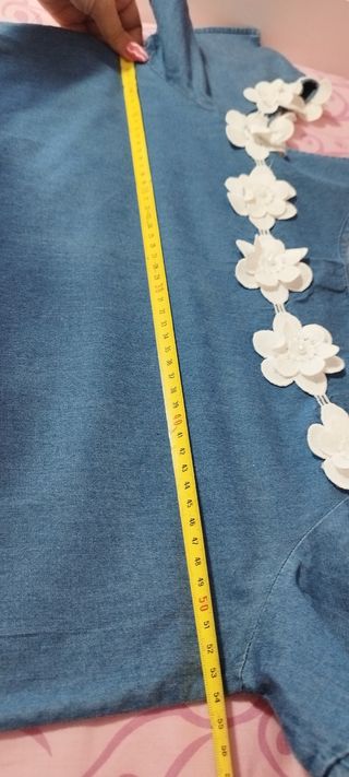 Blusa tejana hombros descubiertos