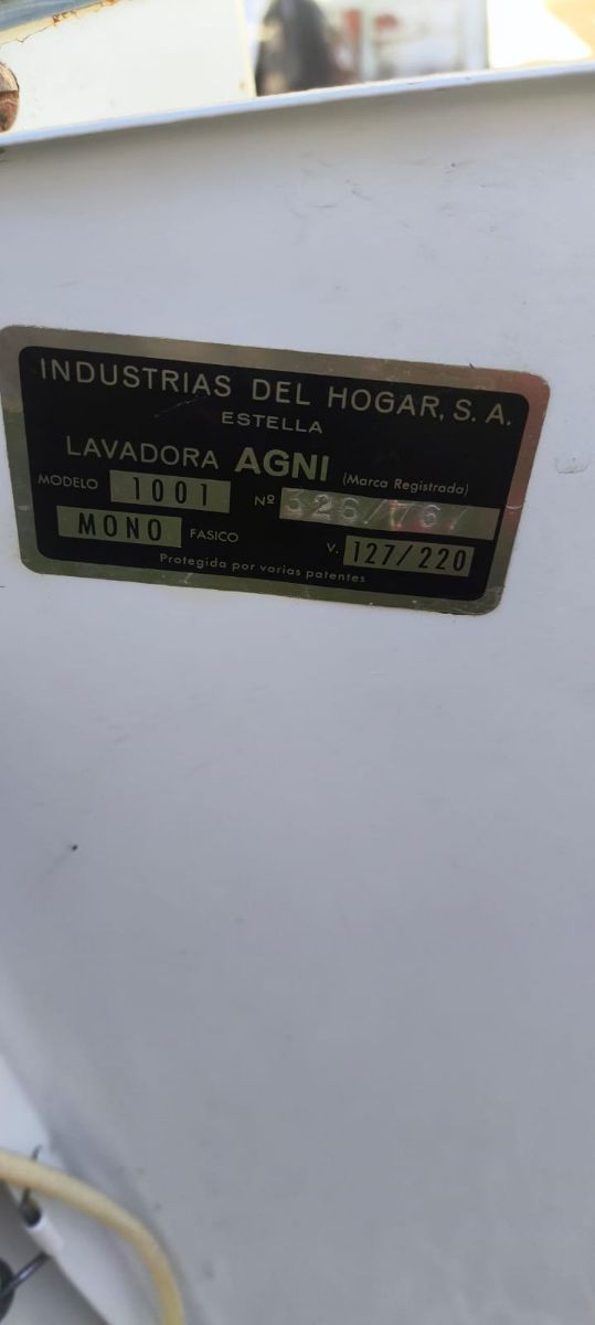 Lavadora AgNi 1001 Mono