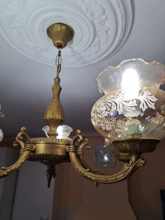 Araña techo vintage 5 luces