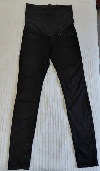 Vaqueros premamá H&M negros, talla 36 