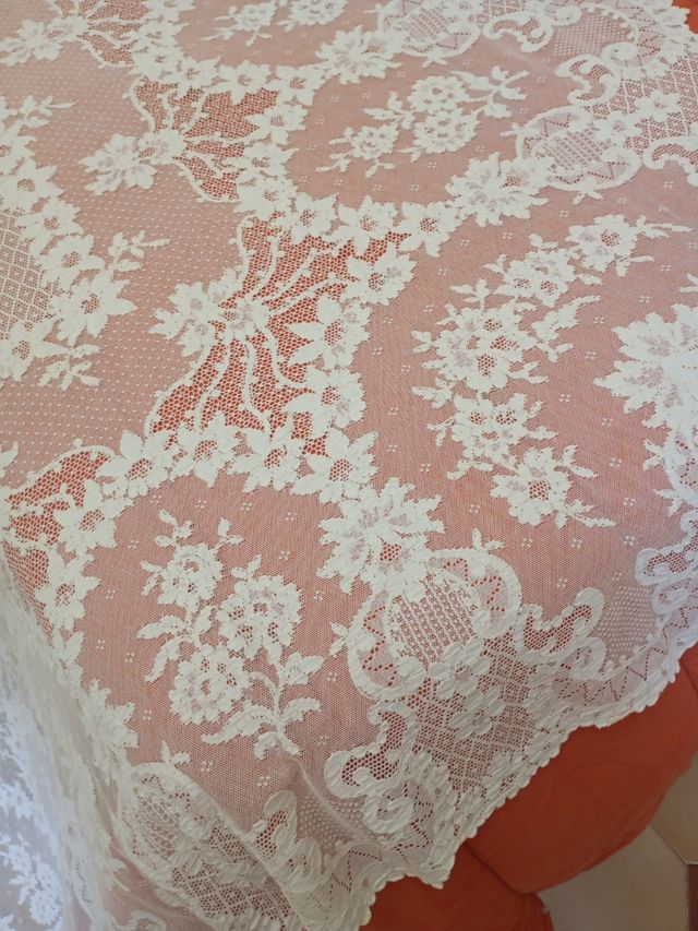 Velo novia-mantilla encaje Alençon espectacular