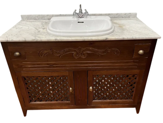 Mueble baño + espejo vintage