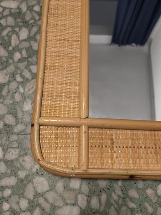 Espejo vintage mimbre