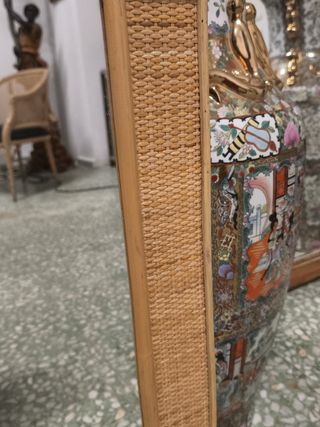 Espejo vintage mimbre