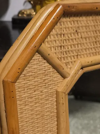 Espejo vintage mimbre