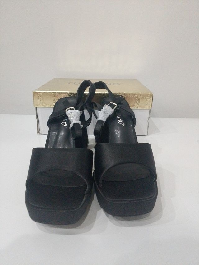 Sandali TULIPANO neri con tacco