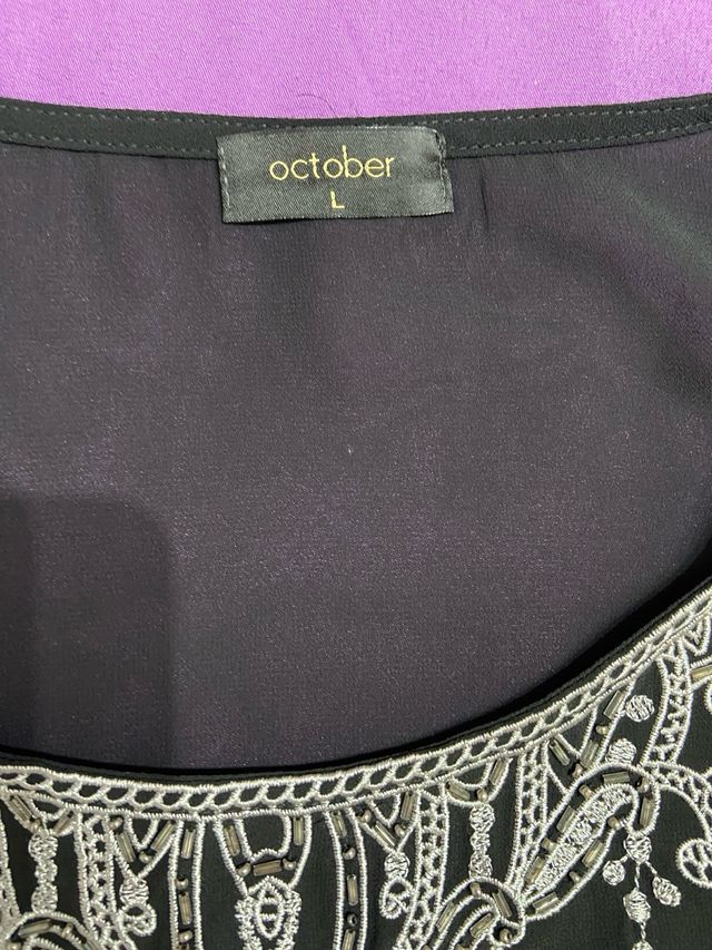 Blusa negra October - Talla L