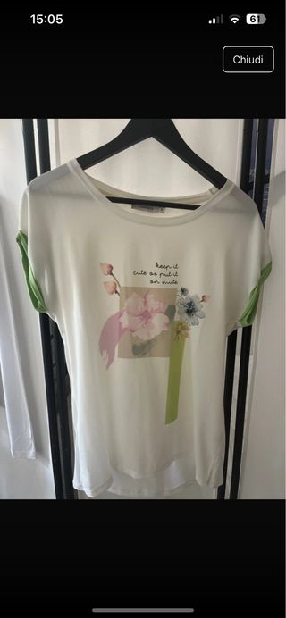 Maglietta Combipel fiori tg S