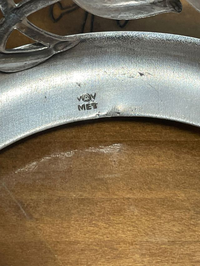 Ciotola in cristallo inciso e argento, Art Nouveau