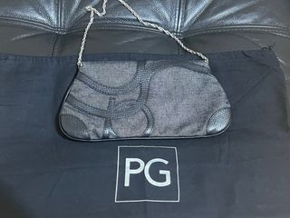 Bolso Purificación García gris en denim/piel