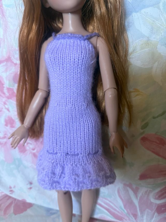 Vestido lila para muñeca maniquí 40cm o BJD 1/4