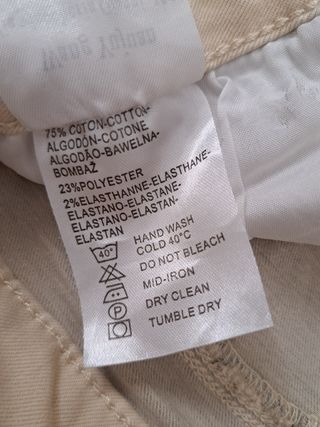 Pantalones campana beige