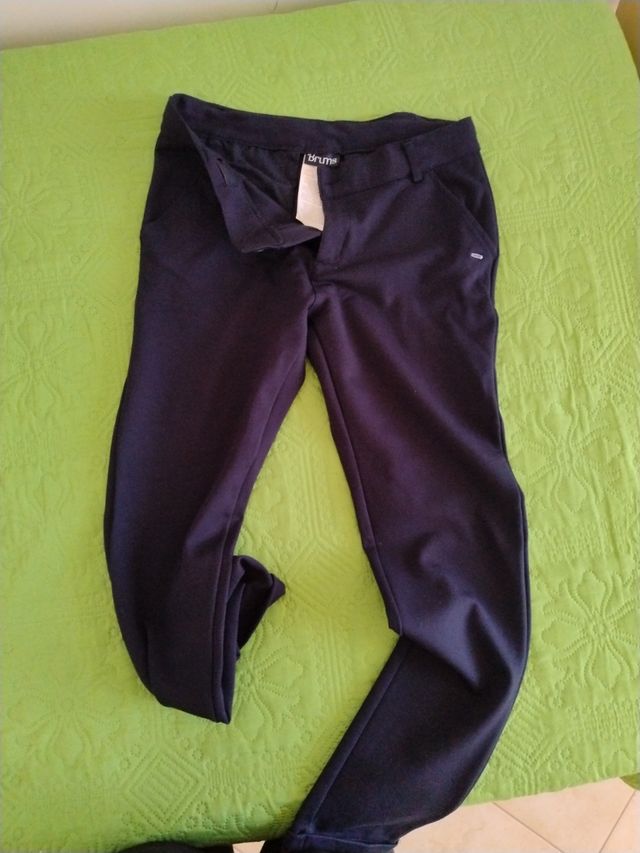 Pantaloni Brums bimbo elasticizzati, blu scuro