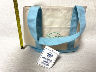 Mini Pastel Canvas Tote Bag celeste - Trader Joe's
