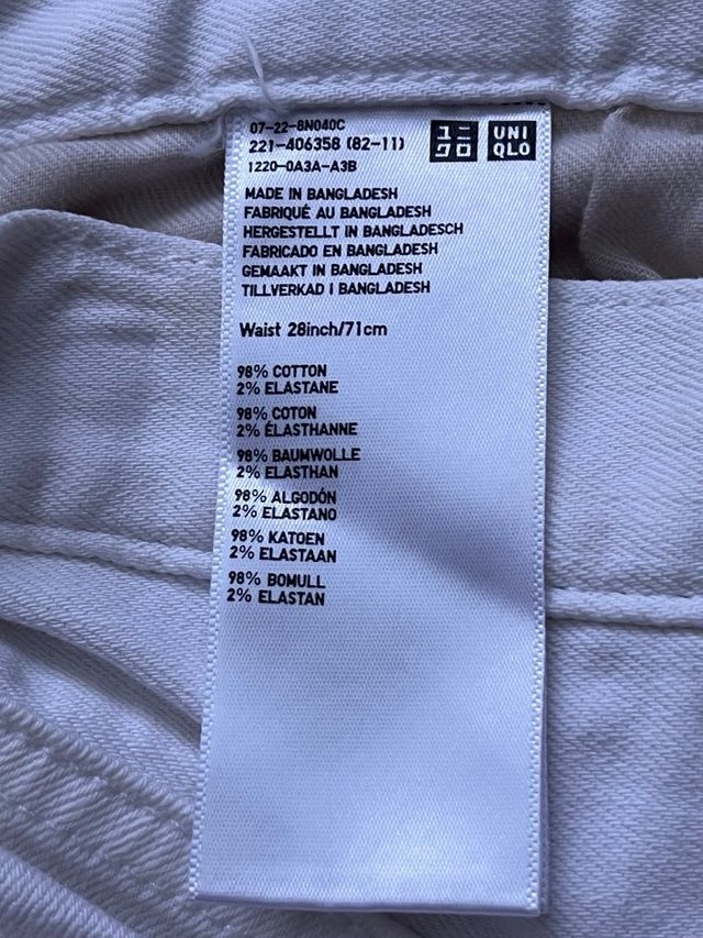 Shorts UNIQLO vaqueros blancos talla L