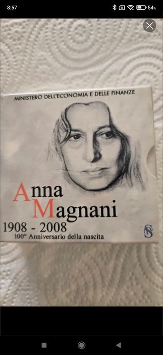 Moneda Anna Magnani 1908-2008