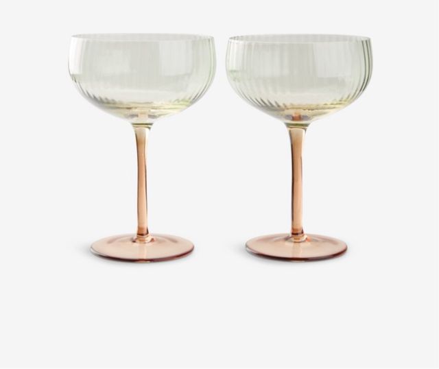 Copas de champán - Verde & Marrón sin estrenar